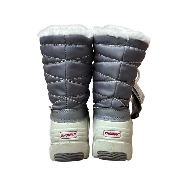 Khombu Kristal Silver White Waterproof Thermolite‎ Fur Lined Winter Boots 1 NIB - Picture 5 of 11